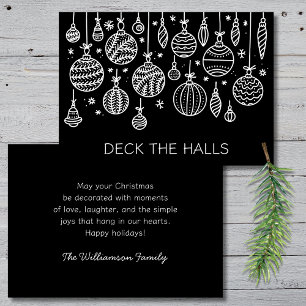 Modern Christmas Ornament Holiday Card