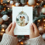 Modern Christmas Ornament Merry Christmas Photo Holiday Card<br><div class="desc">Celebrate the holidays in style with a "Modern Christmas Ornament" Merry Christmas photo holiday card. This sleek design features contemporary, minimalist ornaments in soft metallic or bold hues, elegantly framing your favourite family photo. The clean lines and geometric shapes of the ornaments offer a fresh, modern twist on traditional holiday...</div>