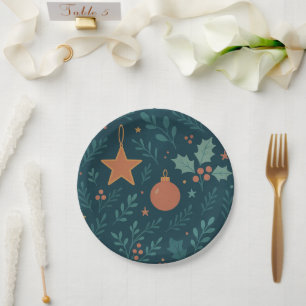 Modern Christmas Paper Plates – Trendy 2026 Party