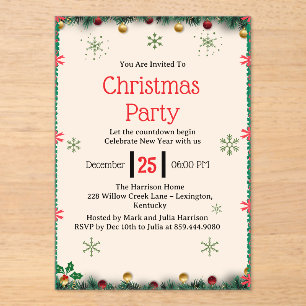 Modern Christmas Party Invitation Template