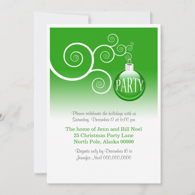 Modern Christmas Party Invitations (Front)