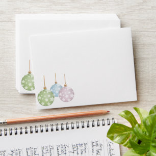Modern Christmas Pastel Ornaments With Stars Envelope