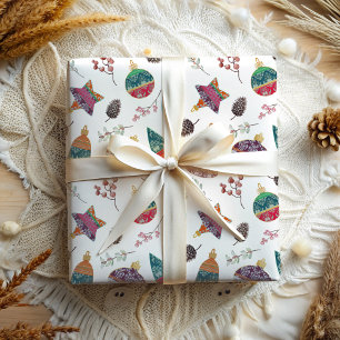 Modern Christmas Pattern  Wrapping Paper Sheet