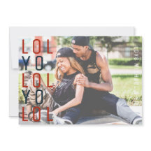 Modern Christmas PHOTO CARD LOL not Ho Ho Ho