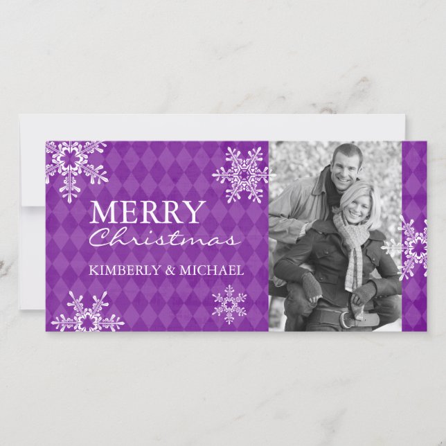 Modern Christmas Photo Cards (Front)