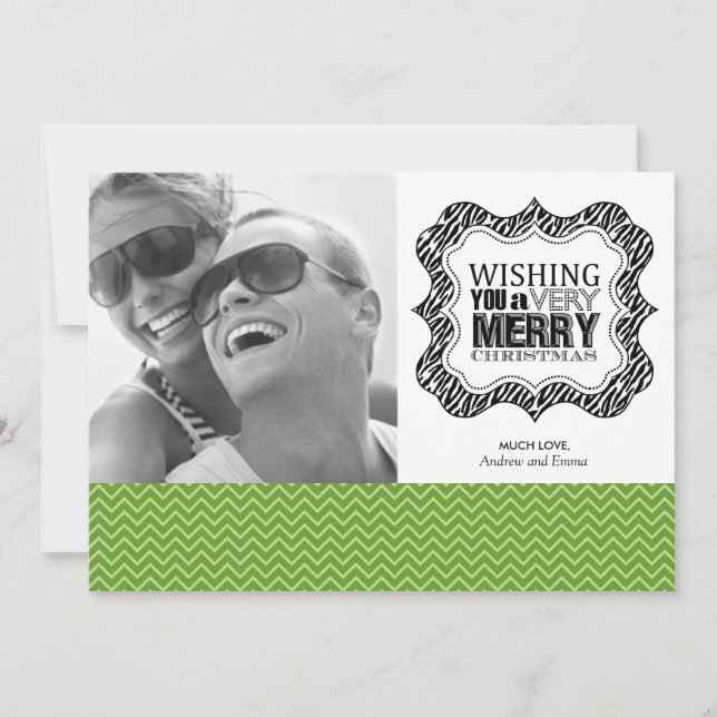 Modern Christmas Photo Cards (Front)