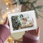 Modern Christmas Photo Family | Merry Christmas Po Holiday Postcard<br><div class="desc">Modern Christmas Photo Family | Merry Christmas Postcard</div>