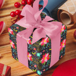 Modern Christmas Poinsettia Pattern Wrapping Paper Sheet<br><div class="desc">A whimsical Christmas pattern featuring greenery around a central Poinsettia would likely appeal to those who enjoy festive decorations with a touch of traditional charm. This pattern could be perfect for individuals who appreciate the classic elements of holiday decor,  such as bright red Poinsettias,  complemented by lush green foliage.</div>