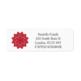 Modern Christmas Red Poinsettia