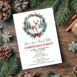 Modern Christmas Scene Watercolor Holiday Invite