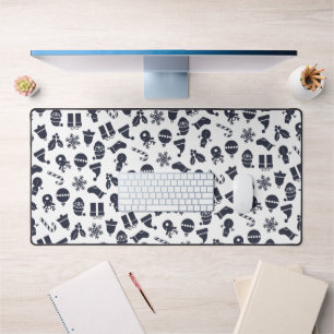 Modern Christmas Seamless Pattern Desk Mat