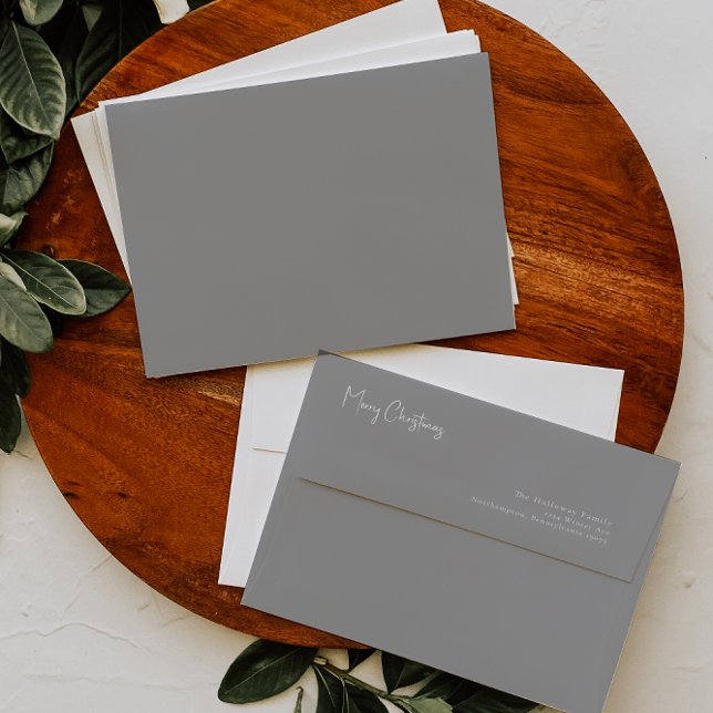 Modern Christmas | Silver Card Envelope (Creator Uploaded)