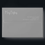 Modern Christmas | Silver Invitation Envelope<br><div class="desc">This modern Christmas | silver invitation envelope is perfect for your minimalist shabby chic boho silver and white holiday greeting. The minimal whimsical handwritten calligraphy is delicate and rustic while staying classy and elegant. You will find that everything about this product is editable, so feel free to add pictures or...</div>