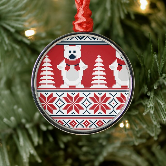   Modern Christmas Snowman knitted Ornament (Tree)