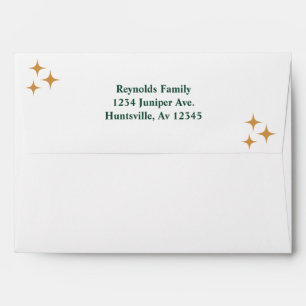 Modern Christmas Star Minimalist Holiday Envelope