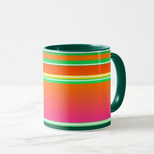 Modern Christmas striped pattern Mug