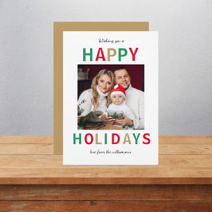 Modern Christmas Stylish Minimalist Family  Holiday Card