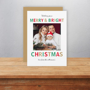 Modern Christmas Stylish Minimalist Script Family  Holiday Card