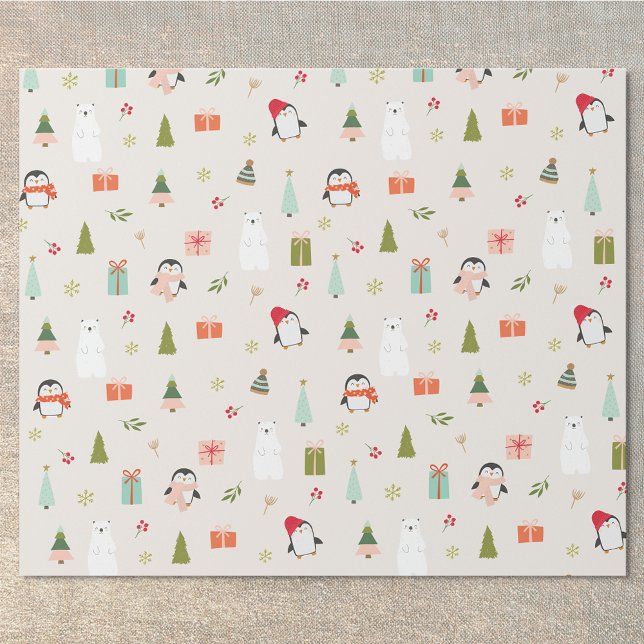Modern Christmas Symbols Wrapping Paper (Creator Uploaded)