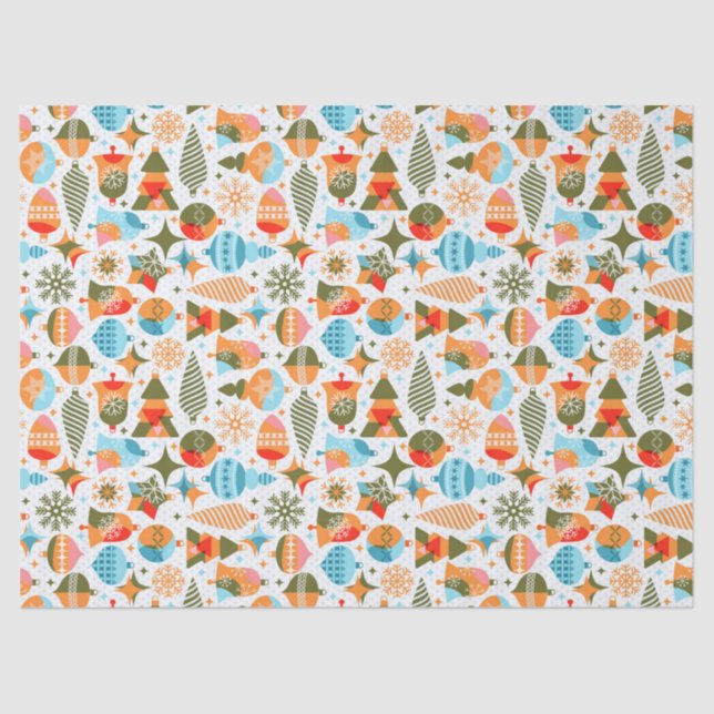 Modern Christmas Tissue Paper (Front)