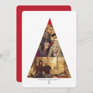 Modern Christmas Tree 3 Photo Holiday Greeting