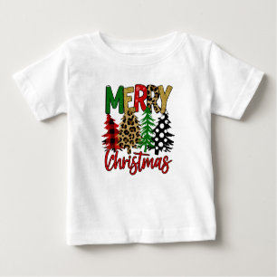 Modern Christmas Tree Aesthetic Baby T-Shirt