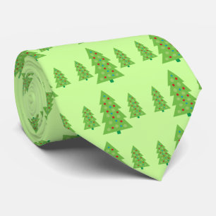 Modern Christmas Tree Art Tie