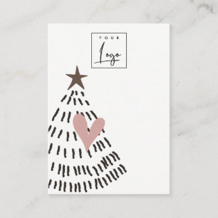 Modern Christmas Tree Blank Jewelry Display Logo Business Card