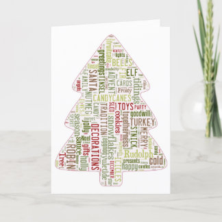 Modern Christmas tree Christmas card