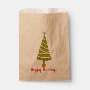 Modern Christmas Tree  Customisable Favour Bags
