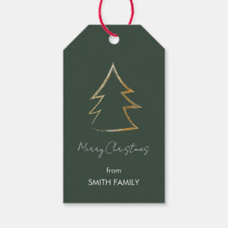 Modern Christmas Tree Gift Tags