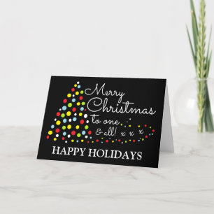 Modern Christmas Tree, Happy Holidays Holiday Card