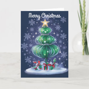 Modern Christmas Tree Holiday Card