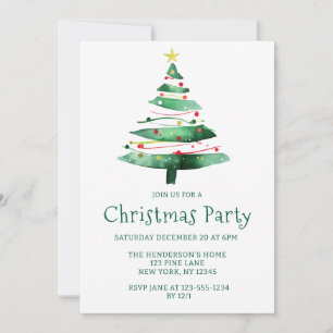 MODERN CHRISTMAS TREE INVITATION