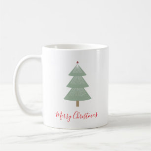 Modern Christmas Tree & Merry Christmas Coffee Mug