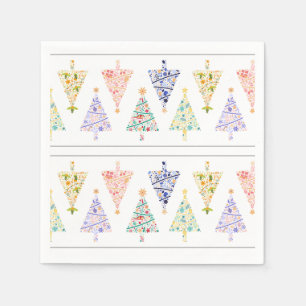 Modern Christmas Tree Napkins