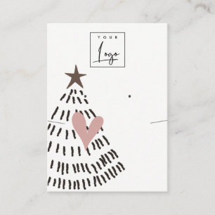 Modern Christmas Tree Necklace Earring Logo Business Card