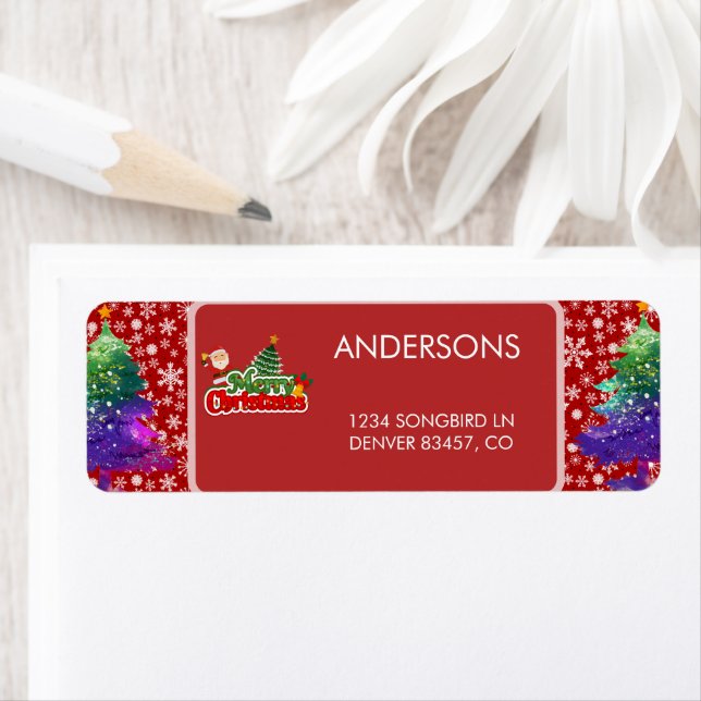 Modern Christmas Tree Painting Colorful (Insitu)