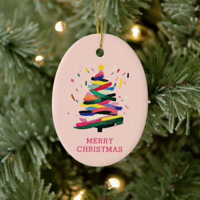 Modern Christmas Tree Painting Custom Photo Ceramic Tree Decoration (Tree)