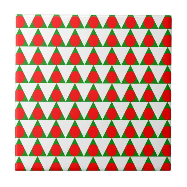 Modern Christmas Tree Pattern Tile (Front)
