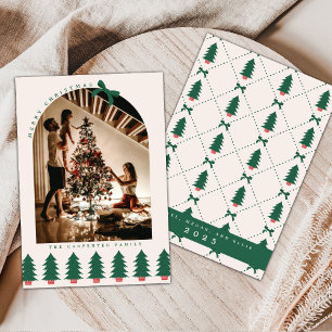 Modern Christmas Tree Photo Card