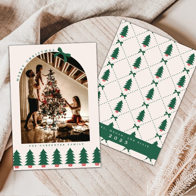 Modern Christmas Tree Photo Card (Creator Uploaded)