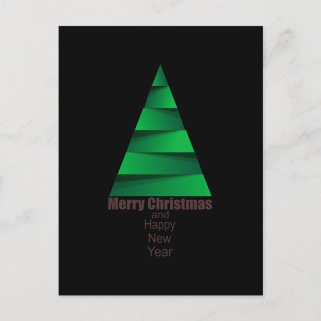 Modern Christmas Tree Postcard (Front)