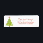 Modern Christmas Tree Return Address Label<br><div class="desc">Modern Christmas Tree Return Address Label.  Check out similar items in our shop!</div>