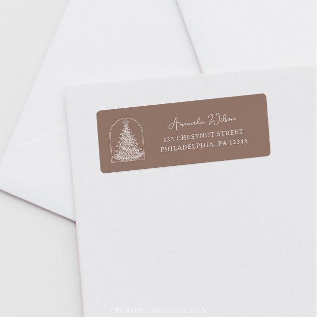 Modern Christmas Tree Sketch Arch Boho Address (Creator Uploaded)