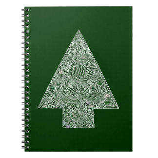 Modern Christmas Tree Spiral Notebook