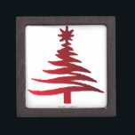Modern Christmas Tree Stencil Print Red Keepsake Box<br><div class="desc">You are viewing The Lee Hiller Designs Collection of Home and Office Decor,  Apparel,  Gifts and Collectibles. The Designs include Lee Hiller Photography and Mixed Media Digital Art Collection. You can view her Nature photography at http://HikeOurPlanet.com/ and follow her hiking blog within Hot Springs National Park.</div>