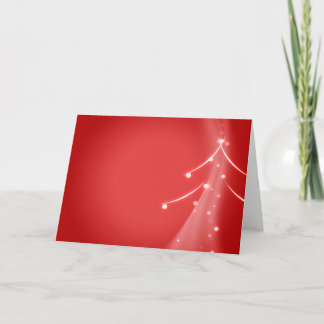 Modern Christmas Tree Swoosh Holiday Card