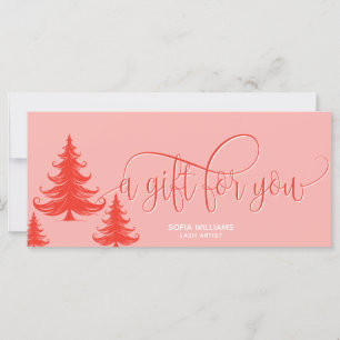 Modern Christmas Tree Voucher Gift Certificate