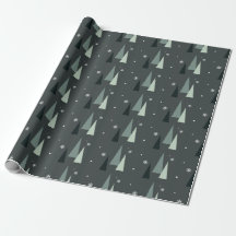 Modern Christmas Tree Wrapping Paper